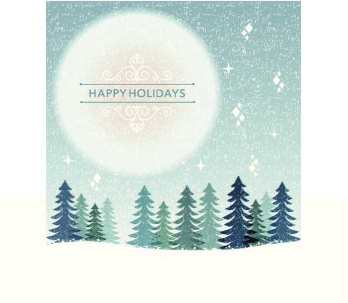 Winter Holiday background - snowing night