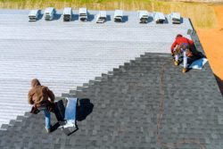 roof repairs with shrink wrap protection