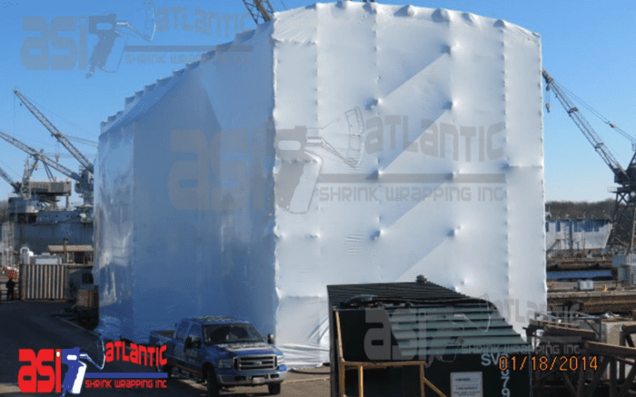 Shrink wrapping USCG Containments